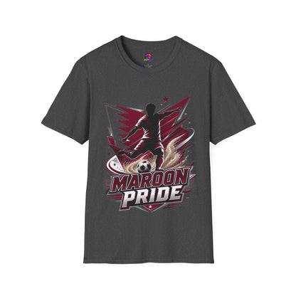 Qatar Maroon Pride Soccer T-Shirt — Silhouette Player Graphic Tee
