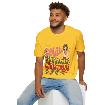 Christmas T-Shirt — "Main Character Christmas" Graphic Tee (Holiday Mom Aesthetic)