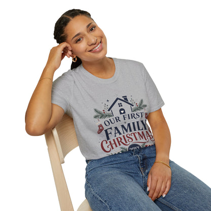 T-Shirt — Our First Family Christmas Personalized Tee