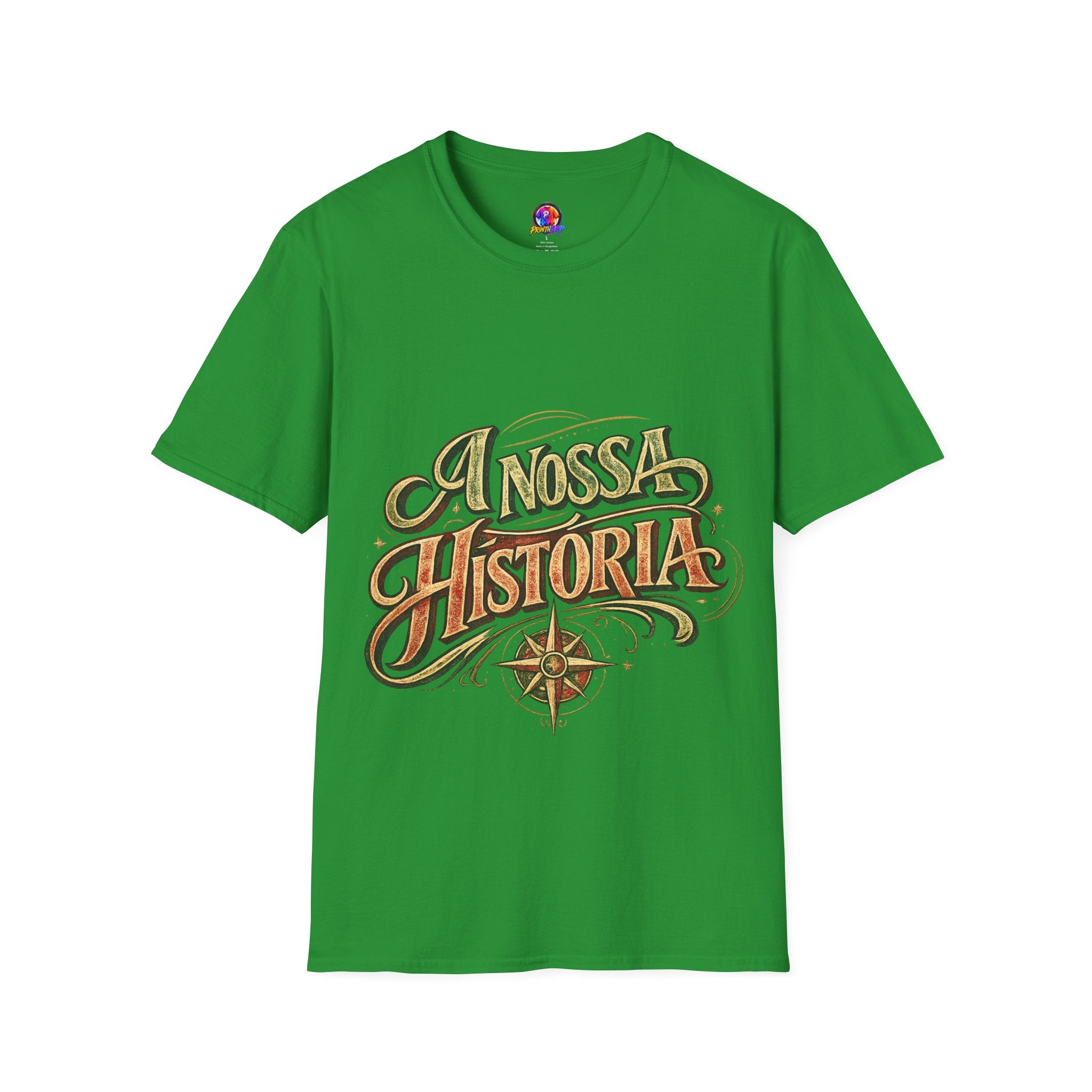 Portugal T-Shirt — "A Nossa História" Vintage Compass Graphic Tee