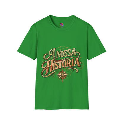 Portugal T-Shirt — "A Nossa História" Vintage Compass Graphic Tee