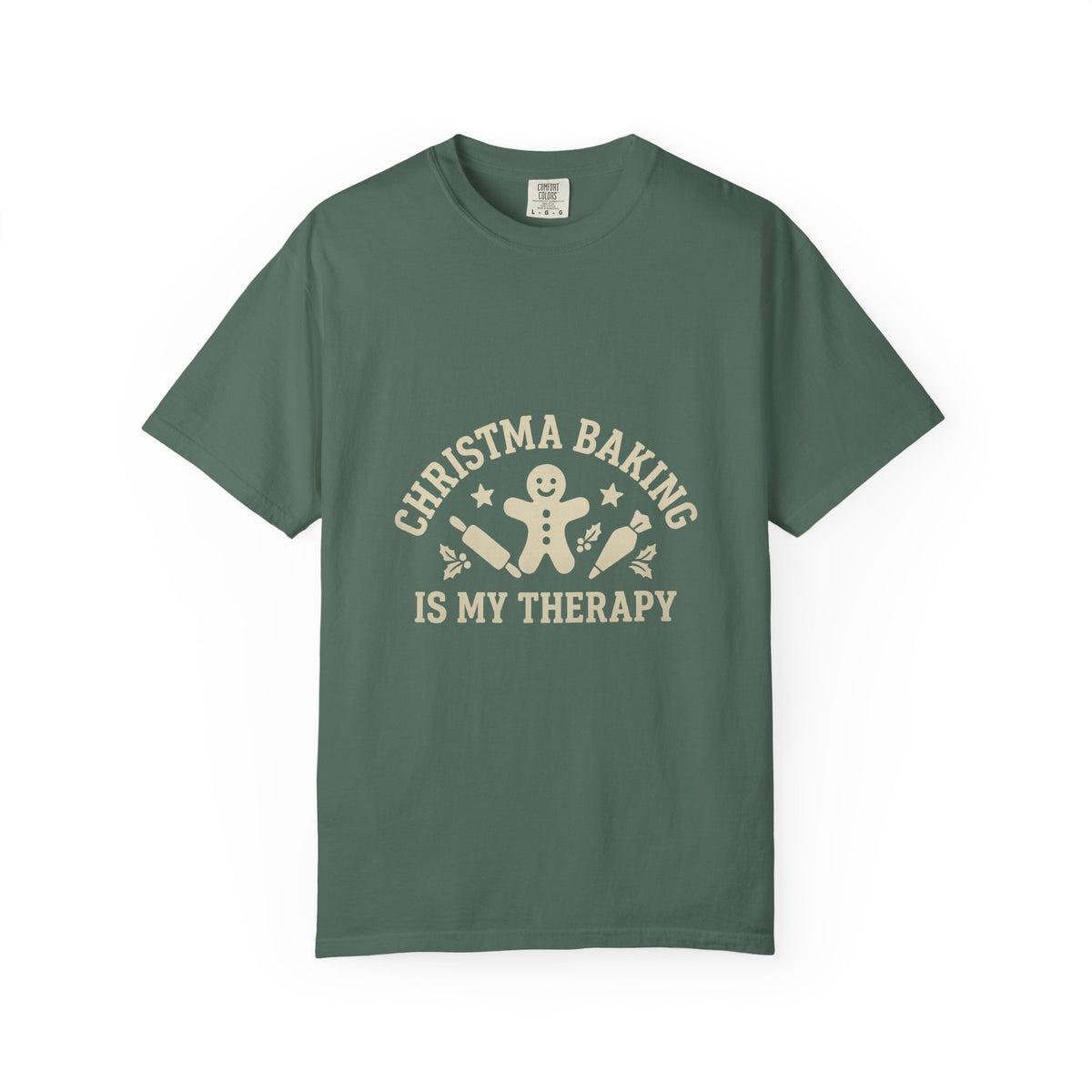 Christmas Baking T-Shirt — "Christmas Baking Is My Therapy" Gingerbread Holiday Tee- Trending Now - October 2026