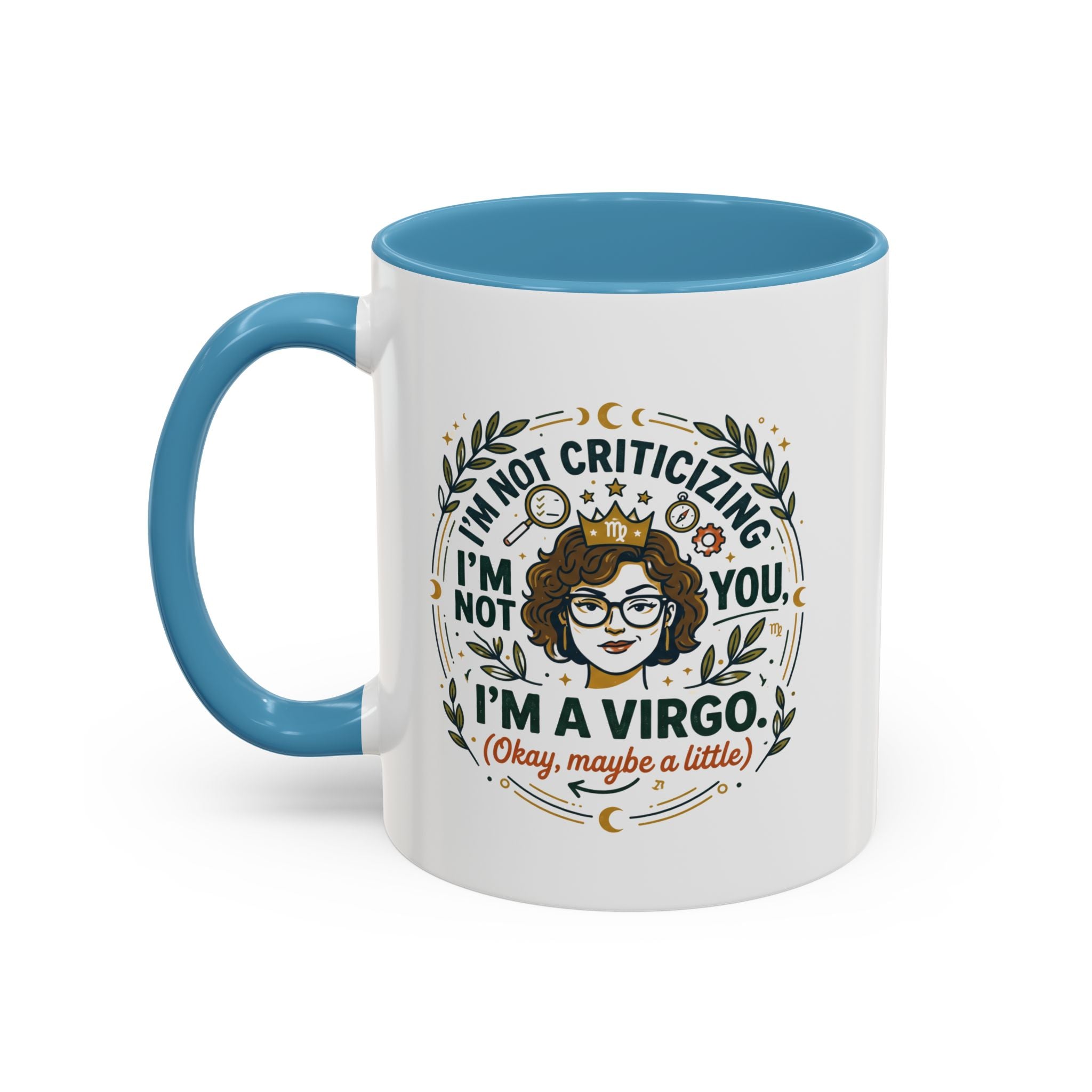 Virgo Coffee Mug - "I'm Not Criticizing, I'm a Virgo" Accent Ceramic Mug (11/15oz)