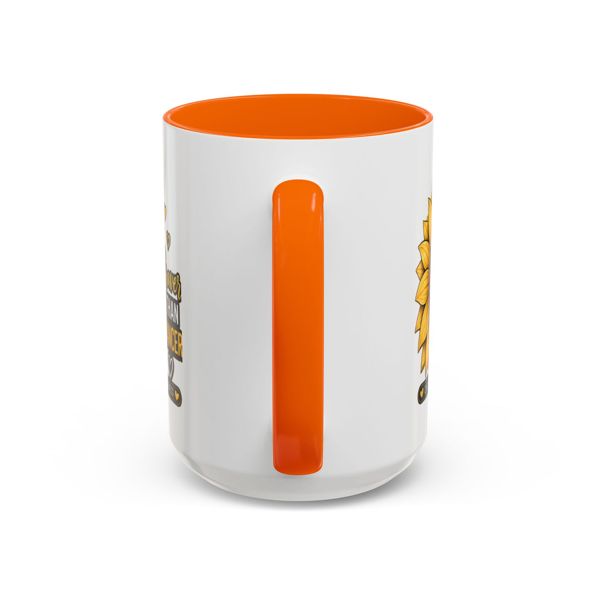 Childhood Cancer Awareness Mug — "Braver Than Cancer" Sunflower & Gold Ribbon