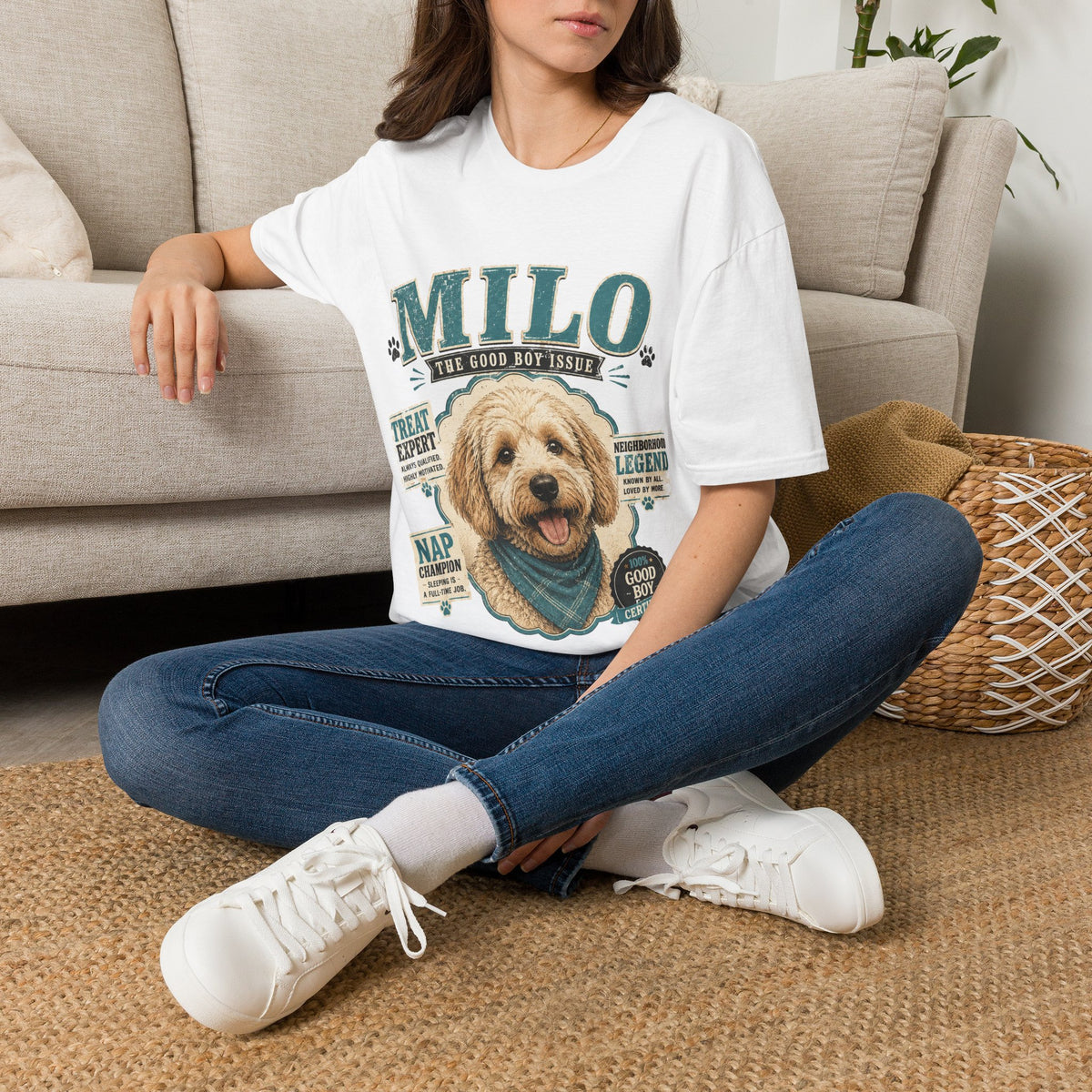 Milo "The Good Boy Issue" Dog Portrait T-Shirt