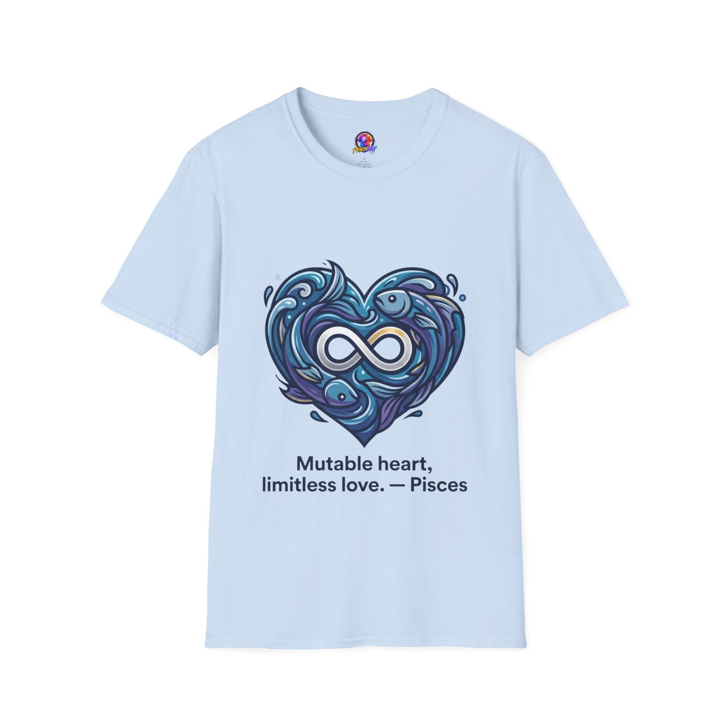 Pisces Infinity Heart T‑Shirt — Zodiac Ocean Love Tee