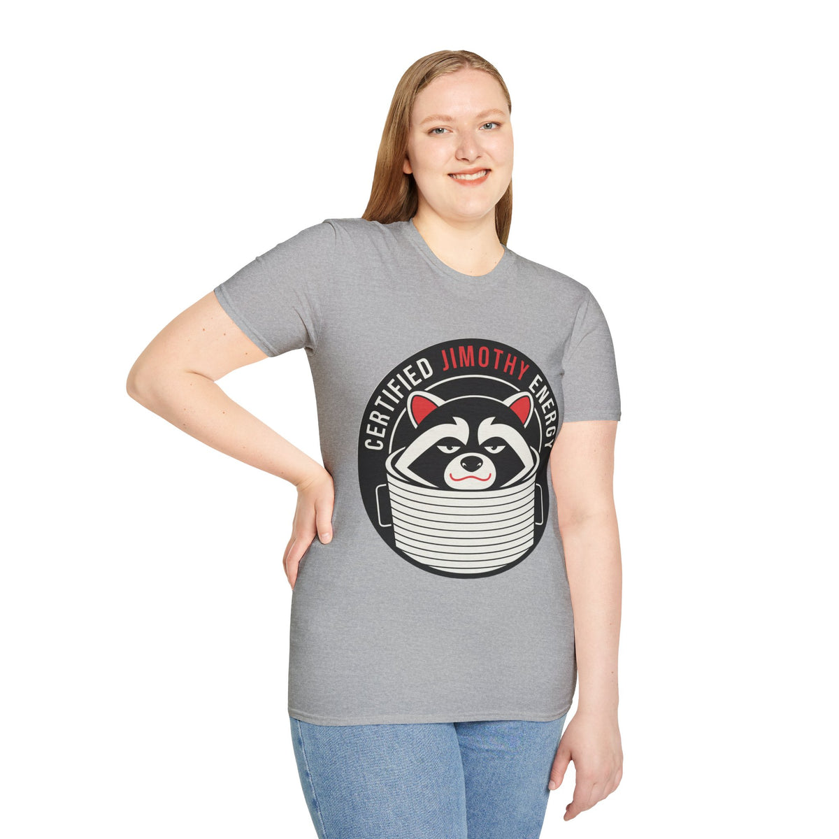 Jimothy Energy T-Shirt — Certified Raccoon Graphic Tee - Trending Now - August 2026