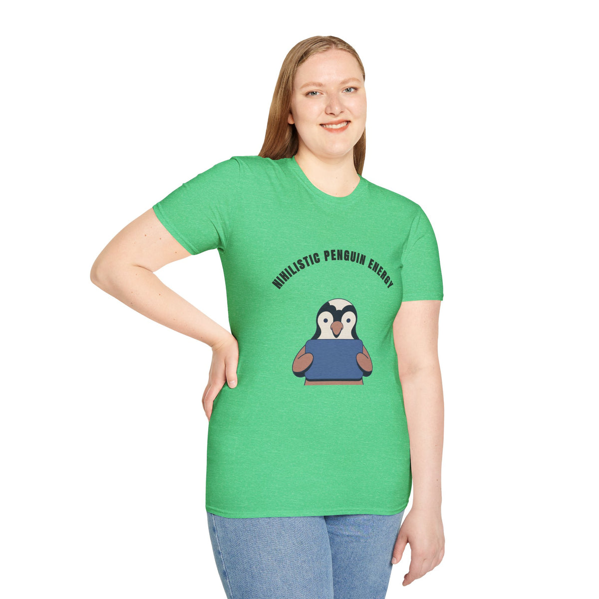 Nihilistic Penguin Energy T-Shirt — Cute Sarcastic Graphic Tee - Trending Now - September 2026
