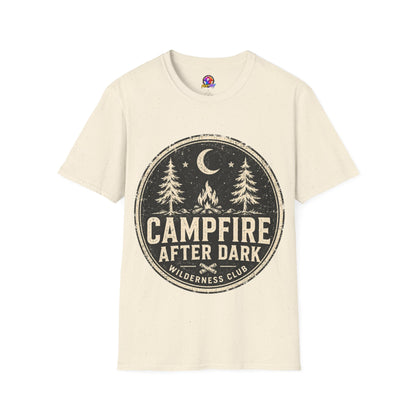 Campfire After Dark Tee — Vintage Wilderness Camping T-Shirt