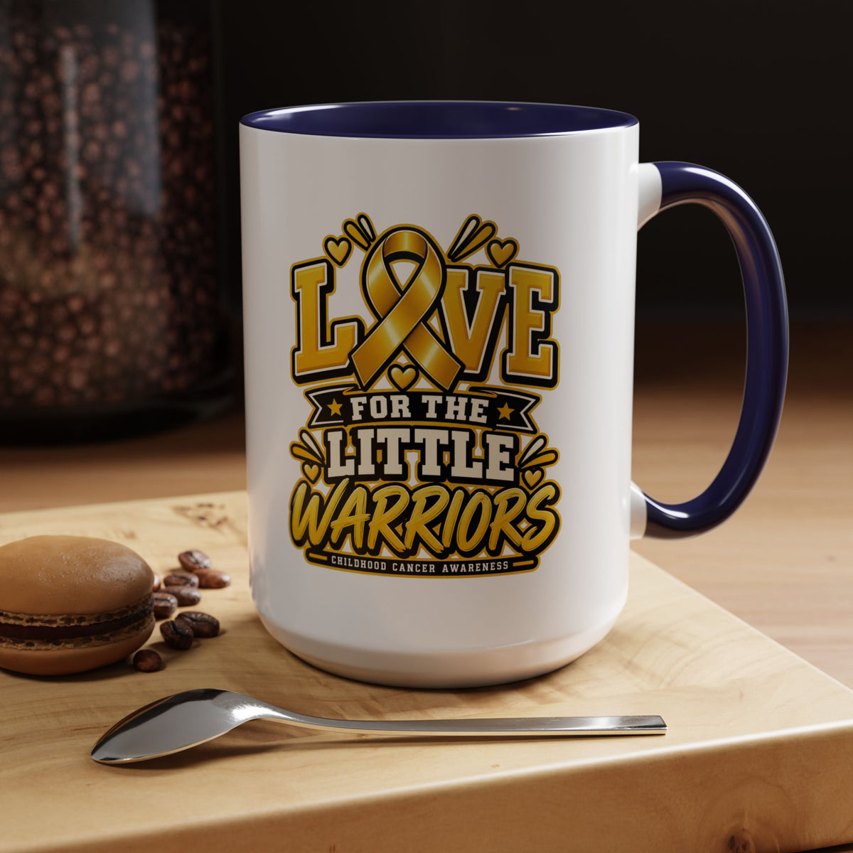 Coffee Mug — "Love for the Little Warriors" Childhood Cancer Awareness Accent Mug