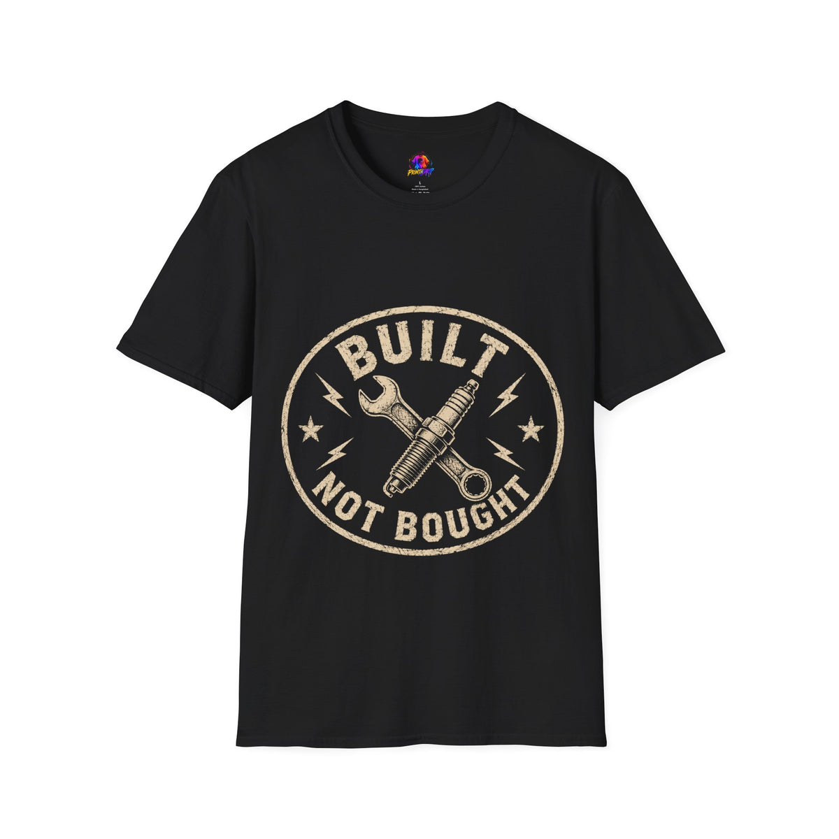 T-Shirt — "Built Not Bought" Vintage Mechanic Graphic