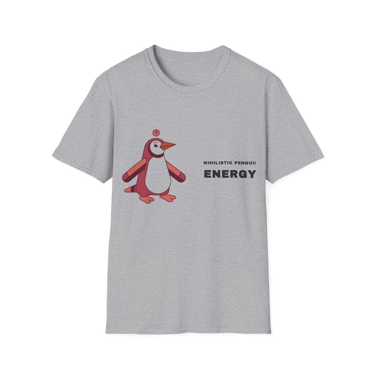 Penguin Energy Graphic T-Shirt — Cute Minimal Chest Pocket Penguin Tee - Trending Now - September 2026