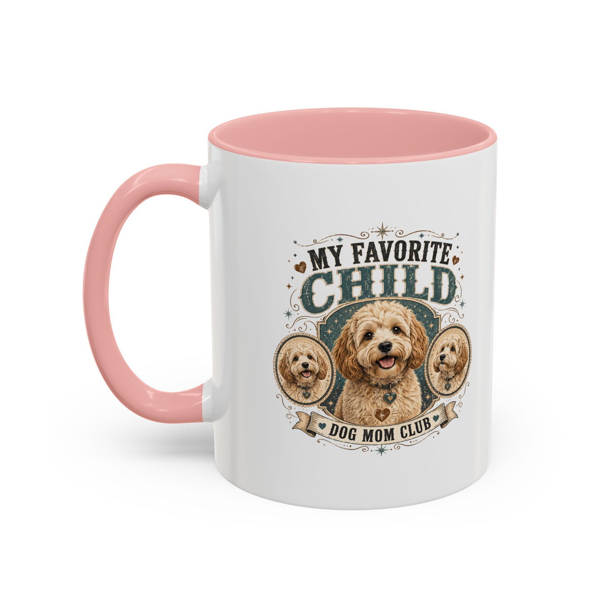 Milo Bailey Dog Dad Mom Dog Mom Coffee Mug — “My Favorite Child” Doodle Dog Portrait Accent Mug