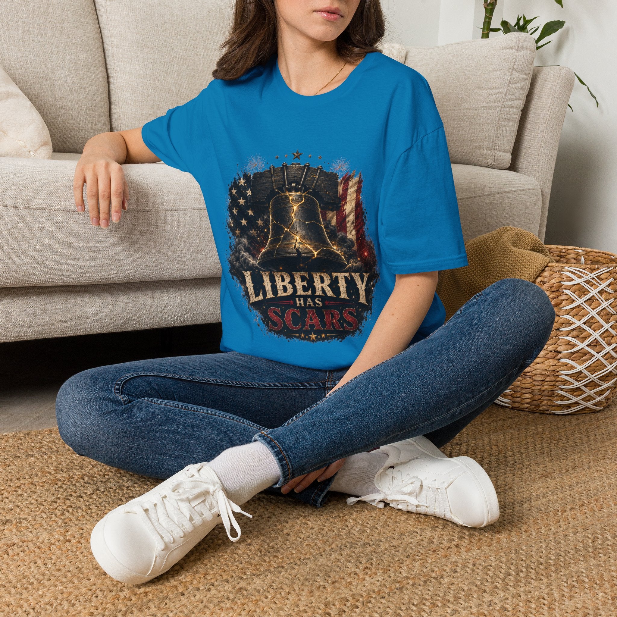 Liberty Has Scars T-Shirt — Vintage Liberty Bell Patriotic Tee
