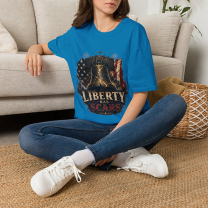 Liberty Has Scars T-Shirt — Vintage Liberty Bell Patriotic Tee