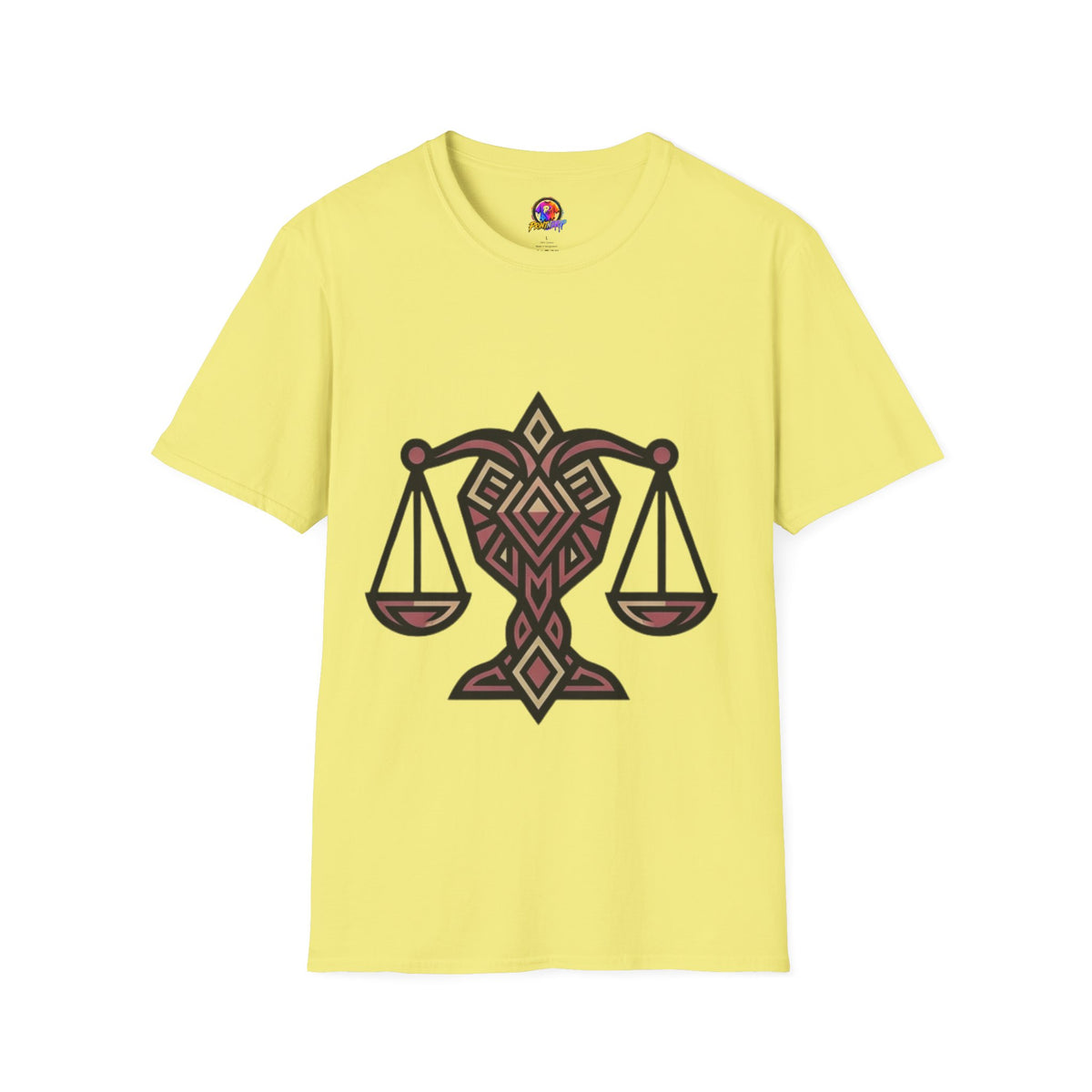Libra Scales T-Shirt — Geometric Zodiac Libra Tee