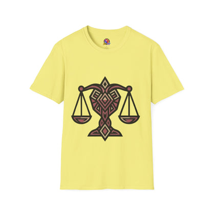 Libra Scales T-Shirt — Geometric Zodiac Libra Tee