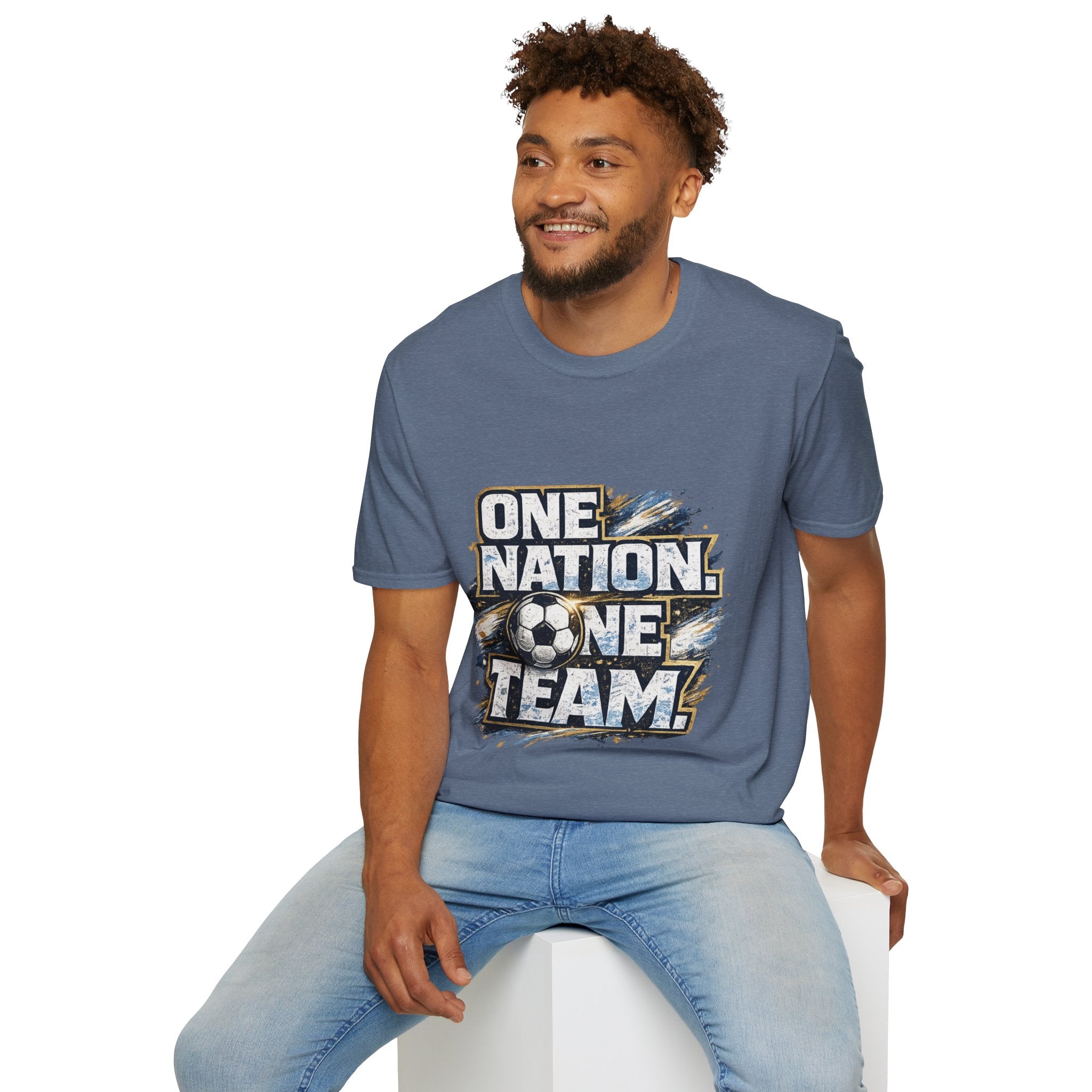 One Nation One Team Soccer T-Shirt — Supportive Fan Tee