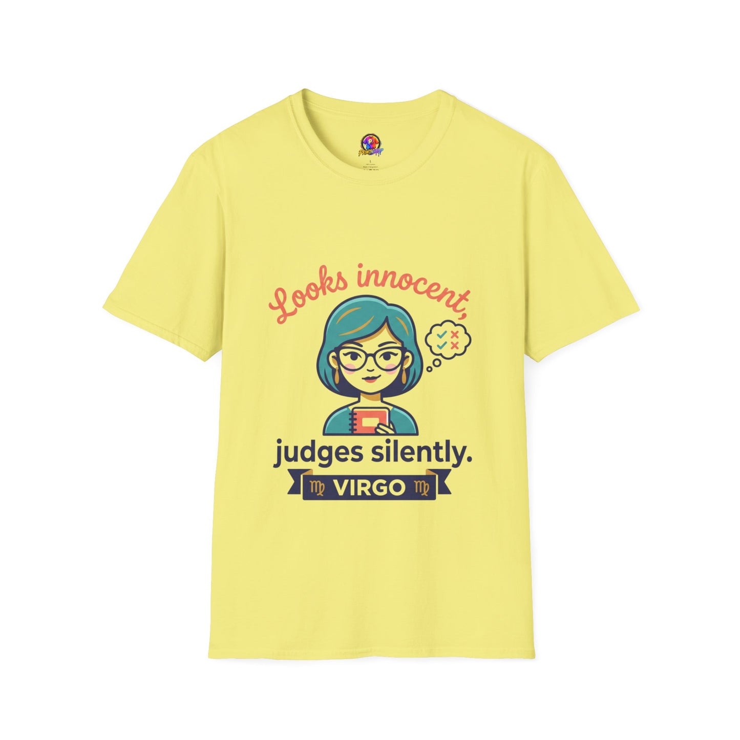 Looks Innocent Virgo T-Shirt — Funny Zodiac Graphic Tee for Virgo Women