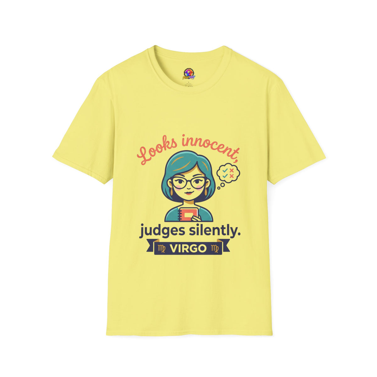 Looks Innocent Virgo T-Shirt — Funny Zodiac Graphic Tee for Virgo Women