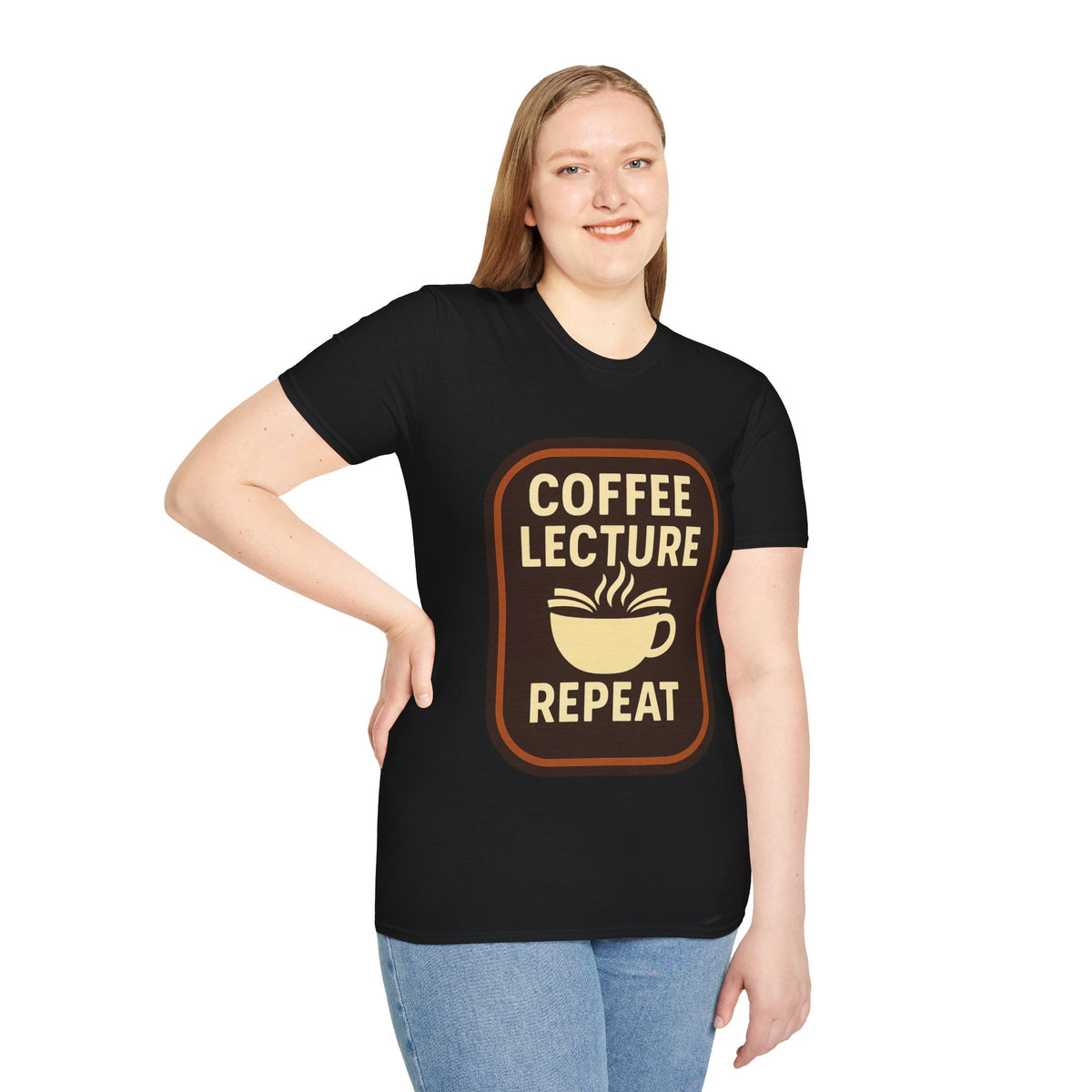 Coffee Lecture Repeat T‑Shirt — Funny Professor Coffee Tee for Teachers & Students - Trending Now - August 2026