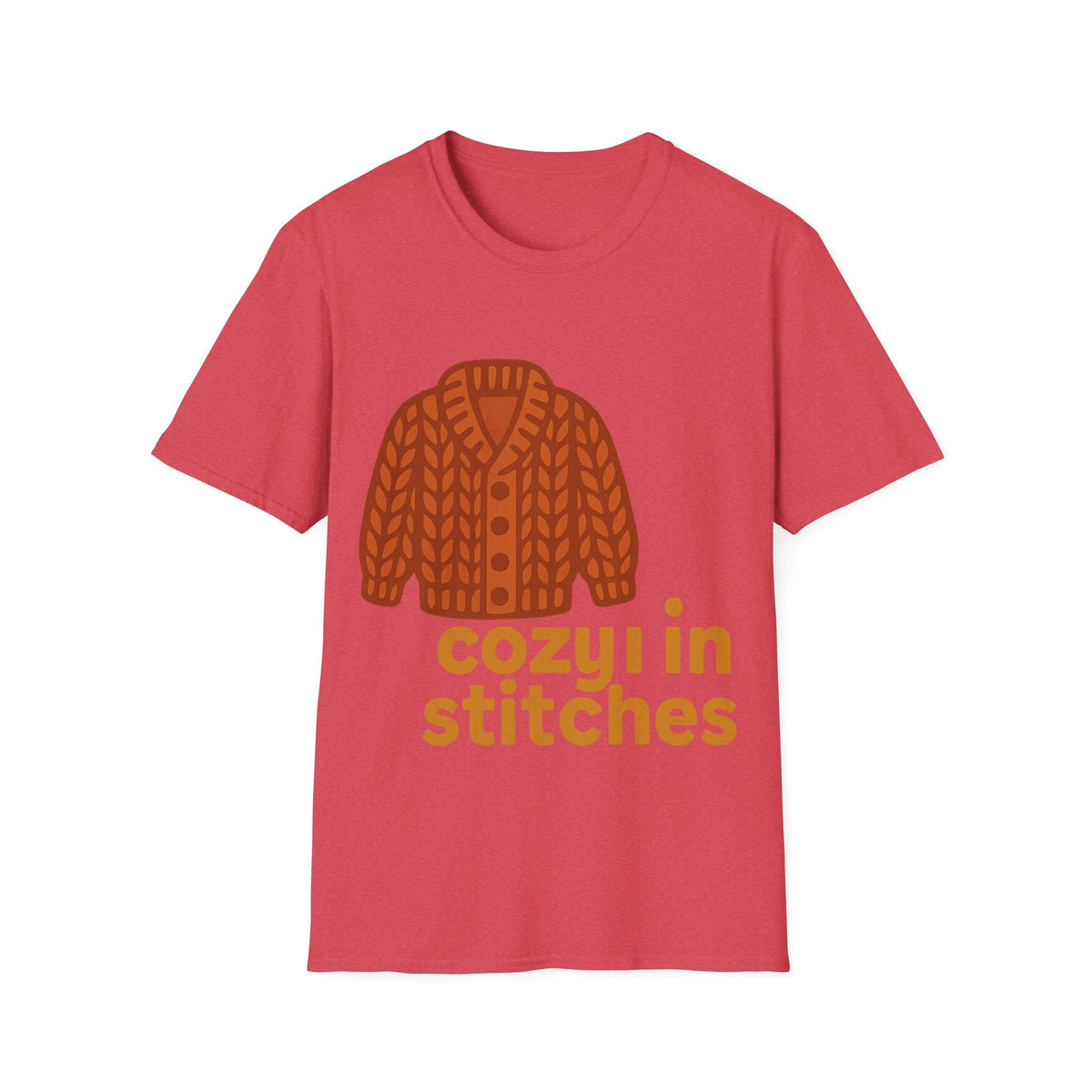 "Cozy In Stitches" Autumn Sweater Tee | Cute Knitting Crochet T-Shirt - Trending Now - September 2026