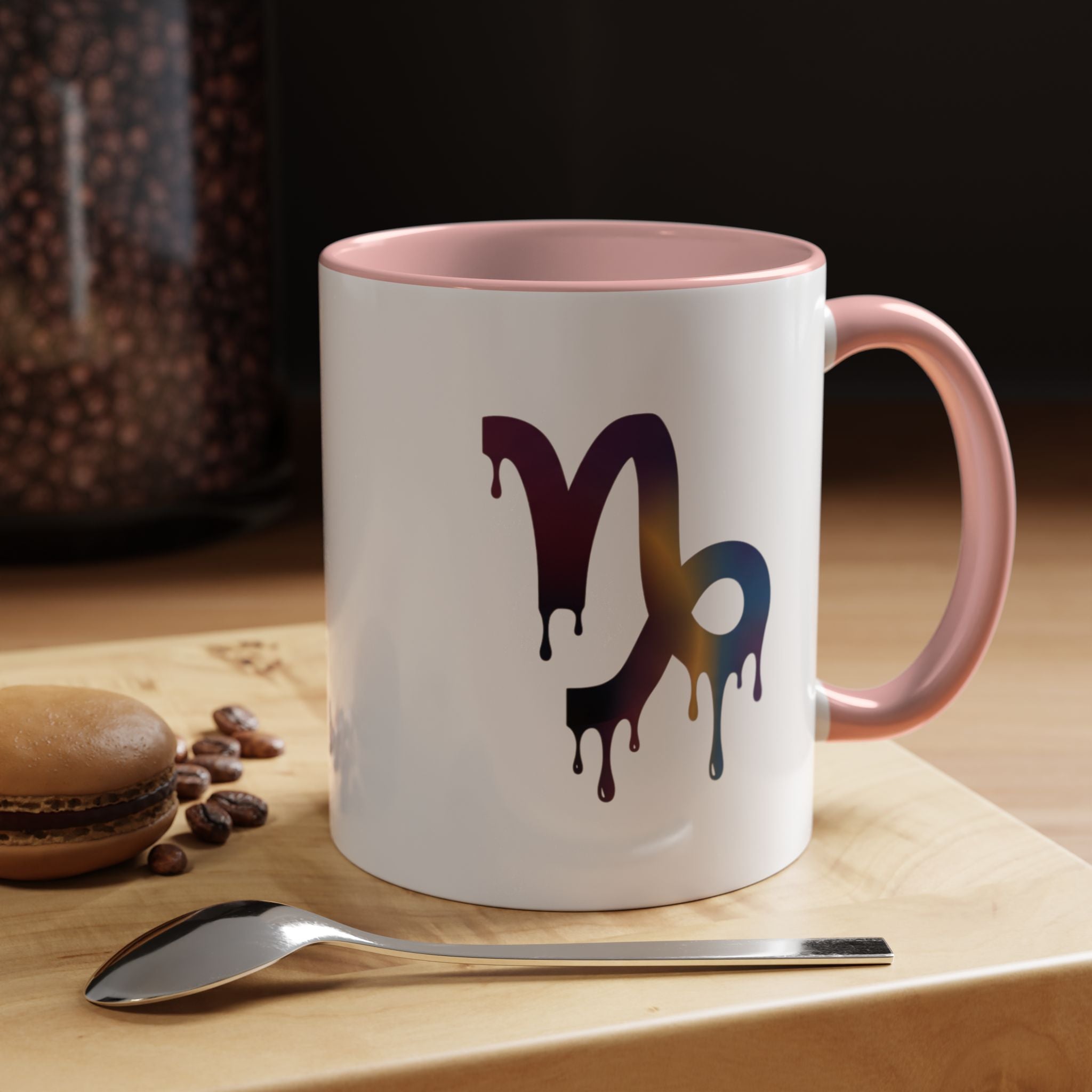 Capricorn Drip Accent Coffee Mug — Zodiac Symbol Gradient
