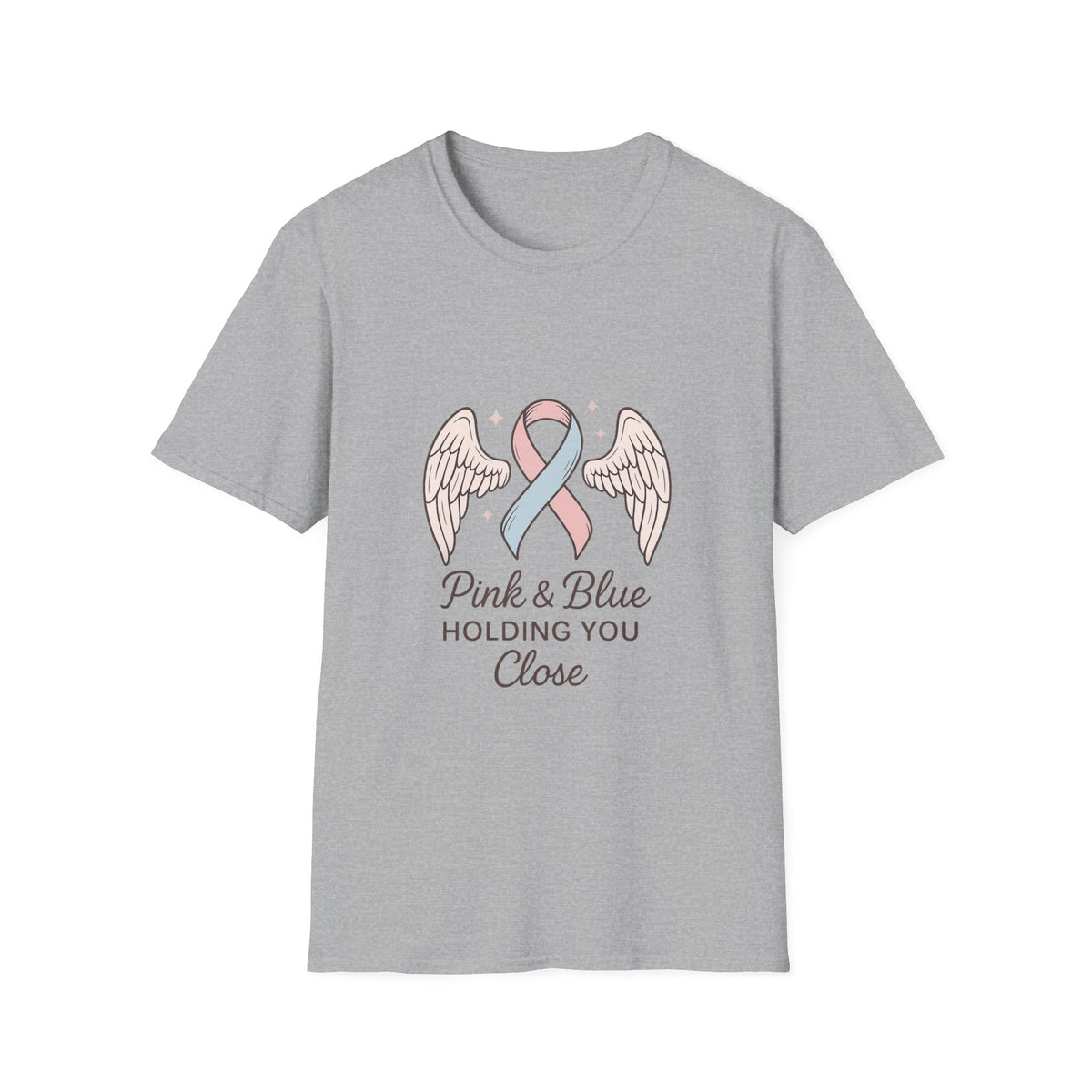 Pink & Blue Ribbon Angel Wings T-Shirt — Infant Loss Awareness Tee - Trending Now - October 2026