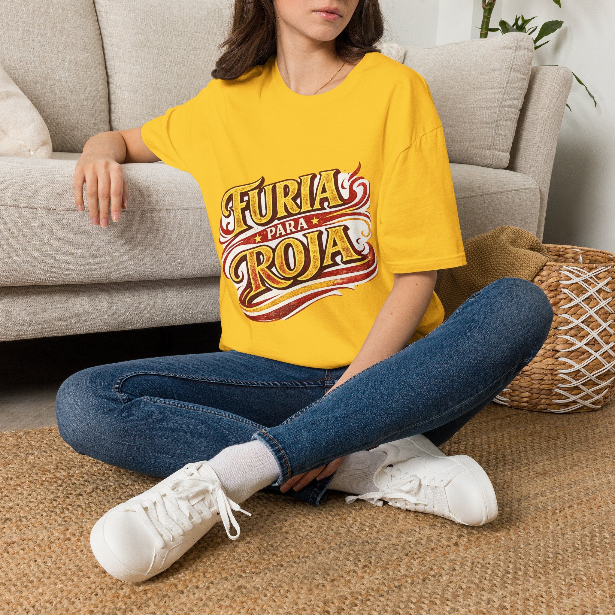 Spain Furia Para Roja T-Shirt — Vintage Flame Spanish Pride Soccer Tee