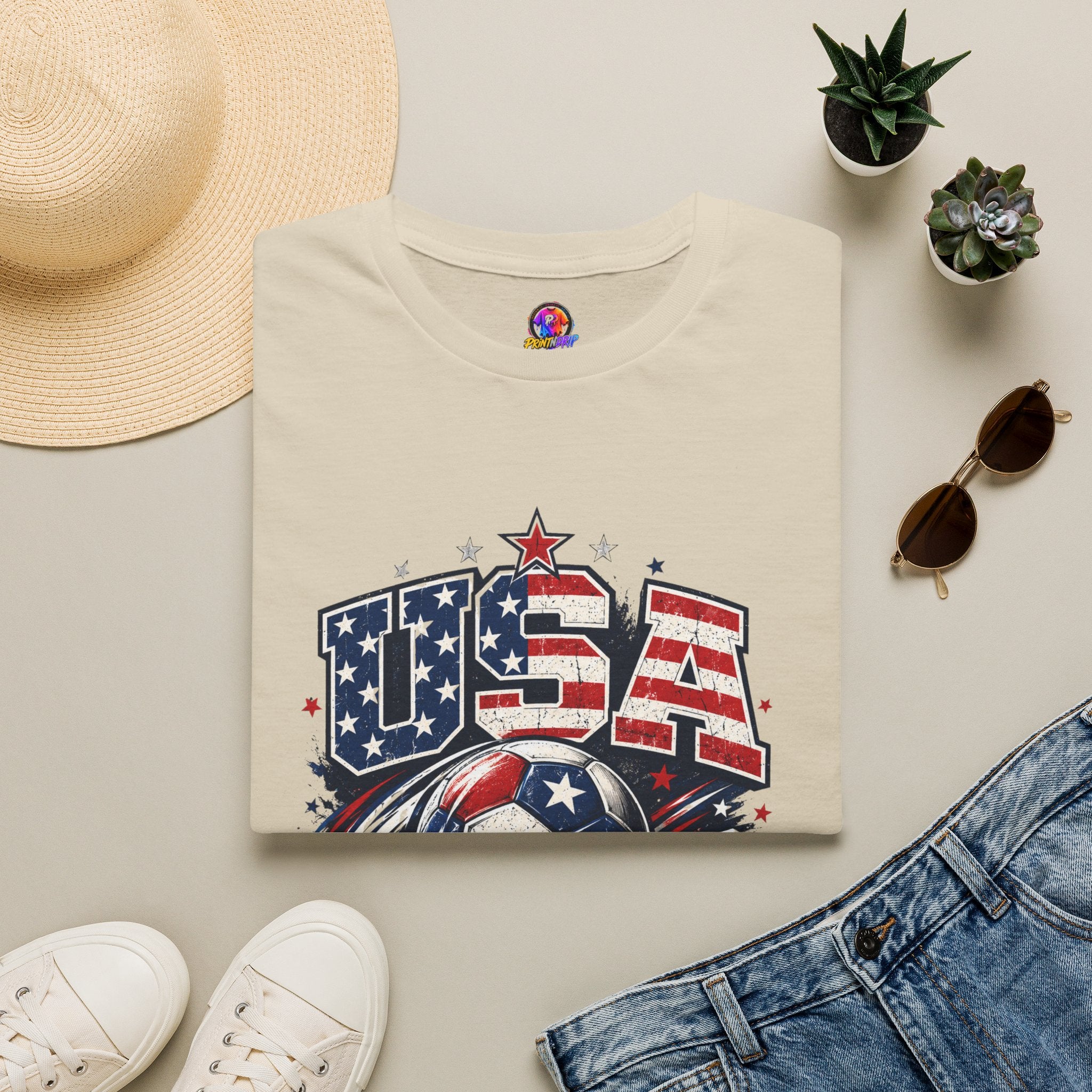 USA Stars & Goals Soccer T-Shirt