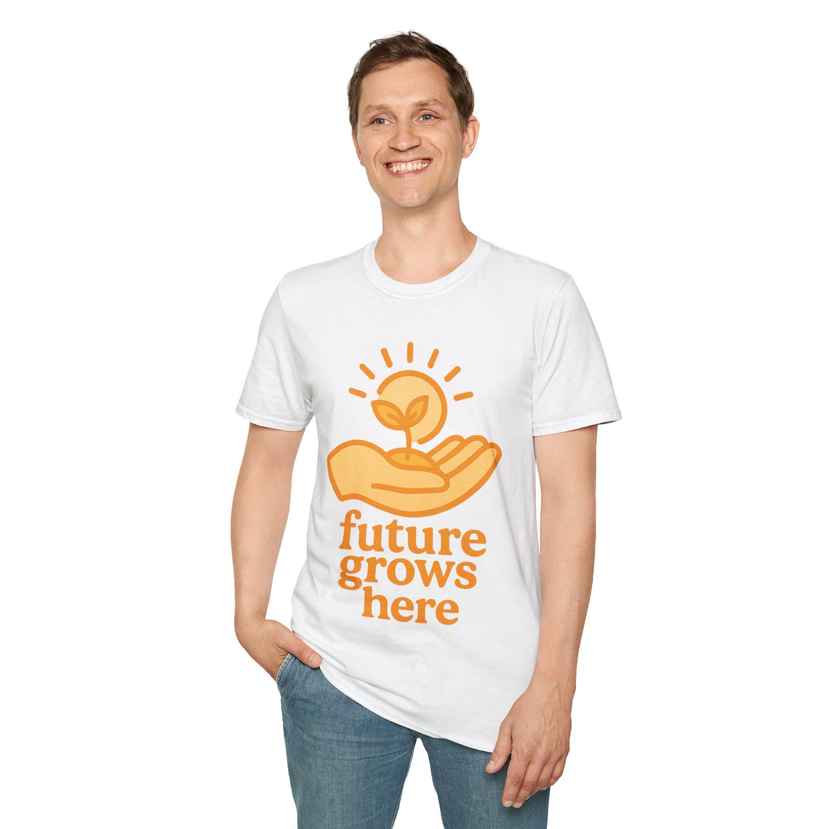 T-Shirt — "Future Grows Here" Sunseed Graphic - Trending Now - September 2026