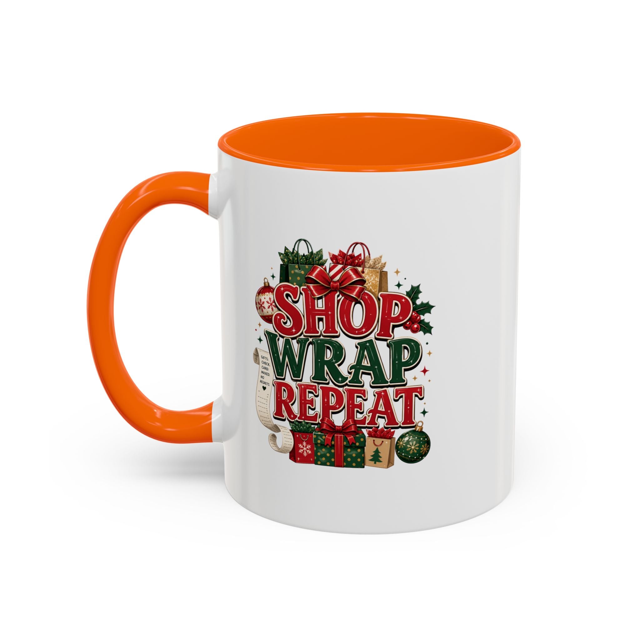 Shop Wrap Repeat Christmas Accent Coffee Mug