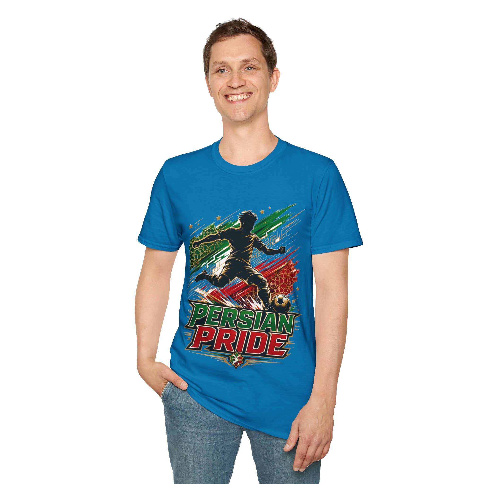 Iran Persian Pride Soccer Tee — Iranian Football Fan T-Shirt