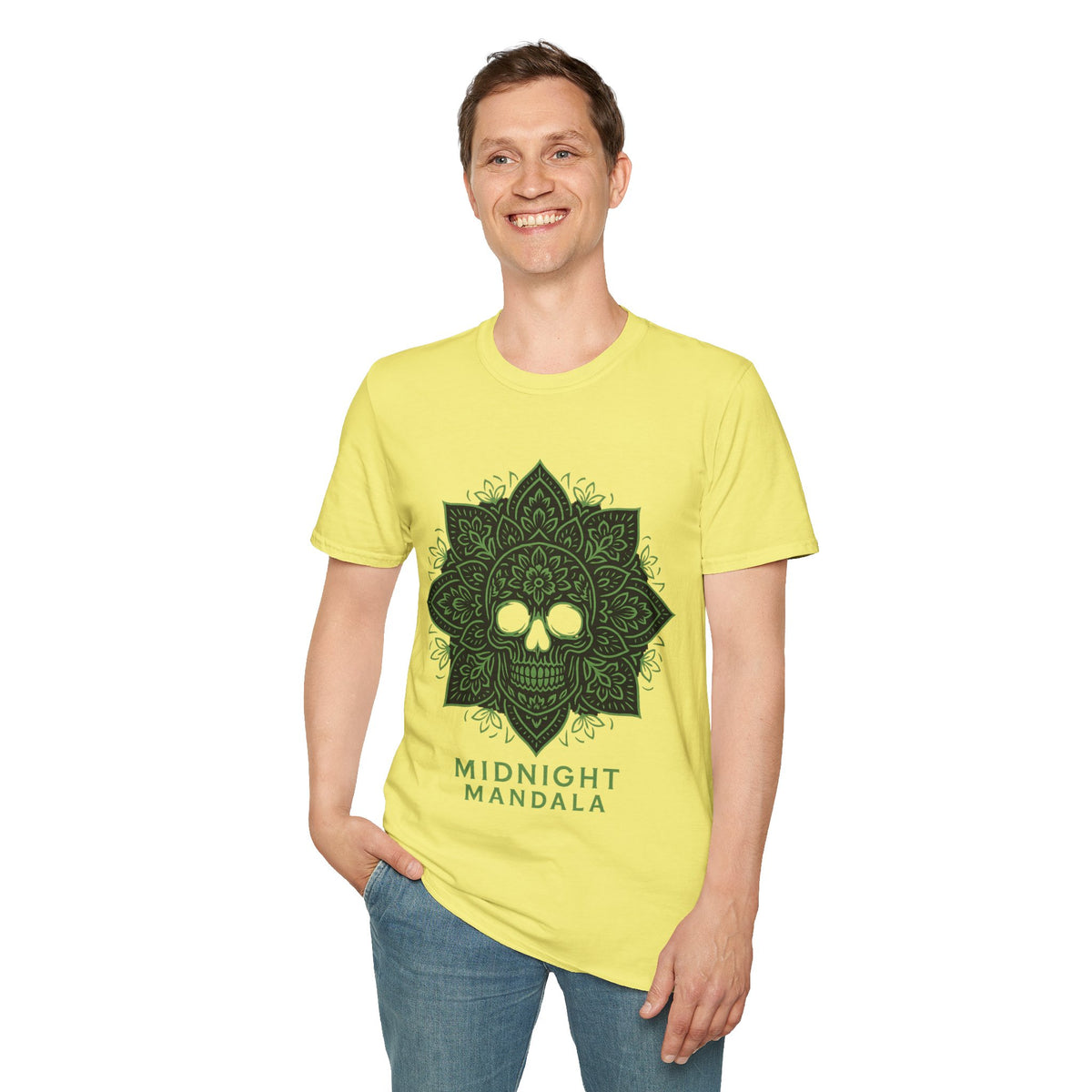 Mandala Skull T-Shirt — Midnight Mandala Floral Skull Tee - Trending Now - August 2026