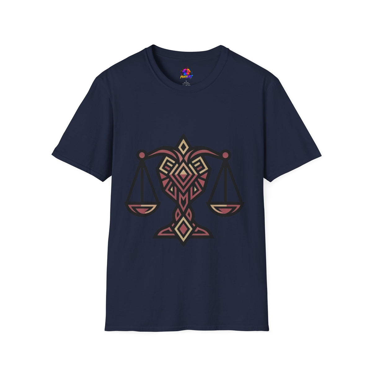 Libra Scales T-Shirt — Geometric Zodiac Libra Tee