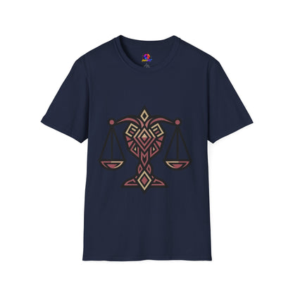 Libra Scales T-Shirt — Geometric Zodiac Libra Tee