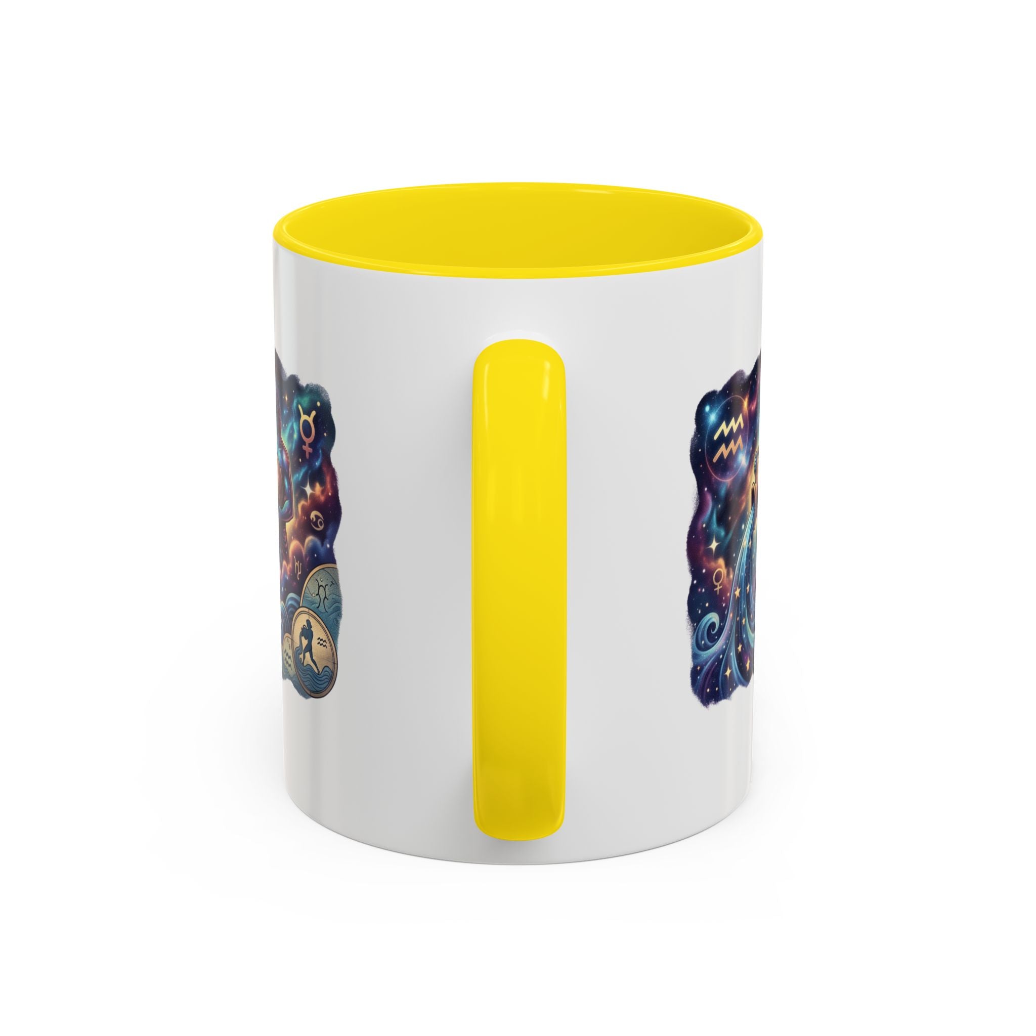 Aquarius Zodiac Coffee Mug — Celestial Water Bearer Accent Mug