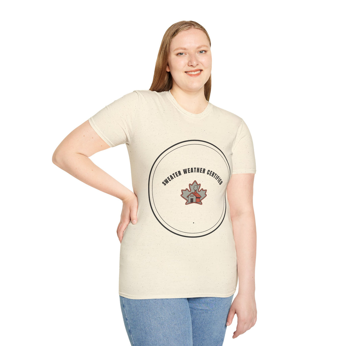 Sweater Weather Certified T-Shirt — Cozy Fall Maple Badge Tee - Trending Now - September 2026