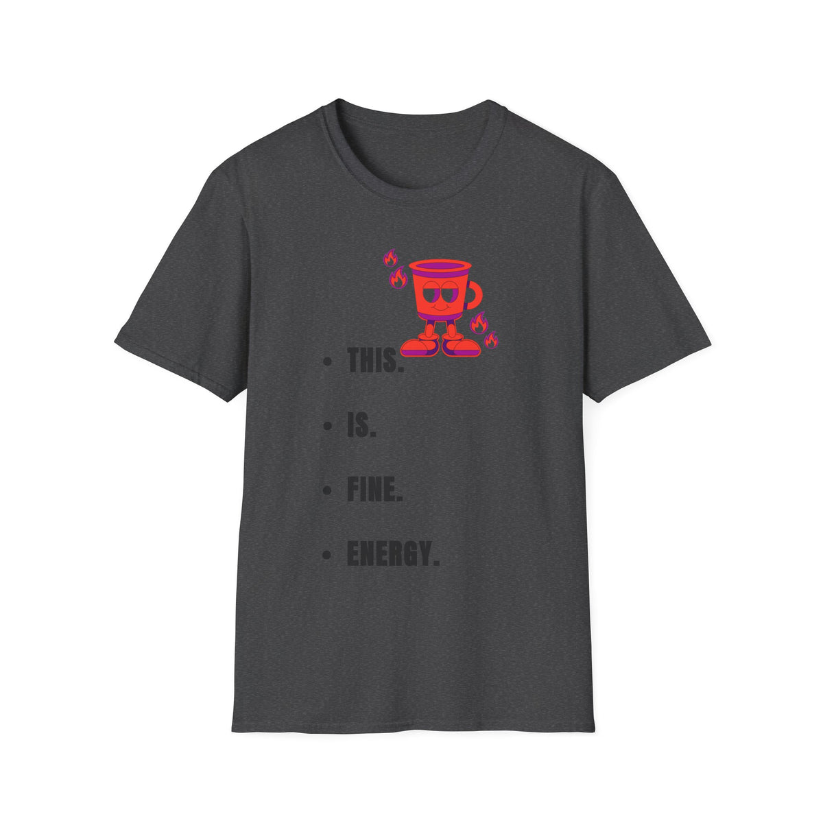 This Is Fine Coffee Mug T-Shirt — Cute Cartoon Coffee Tee - Trending Now - September 2026