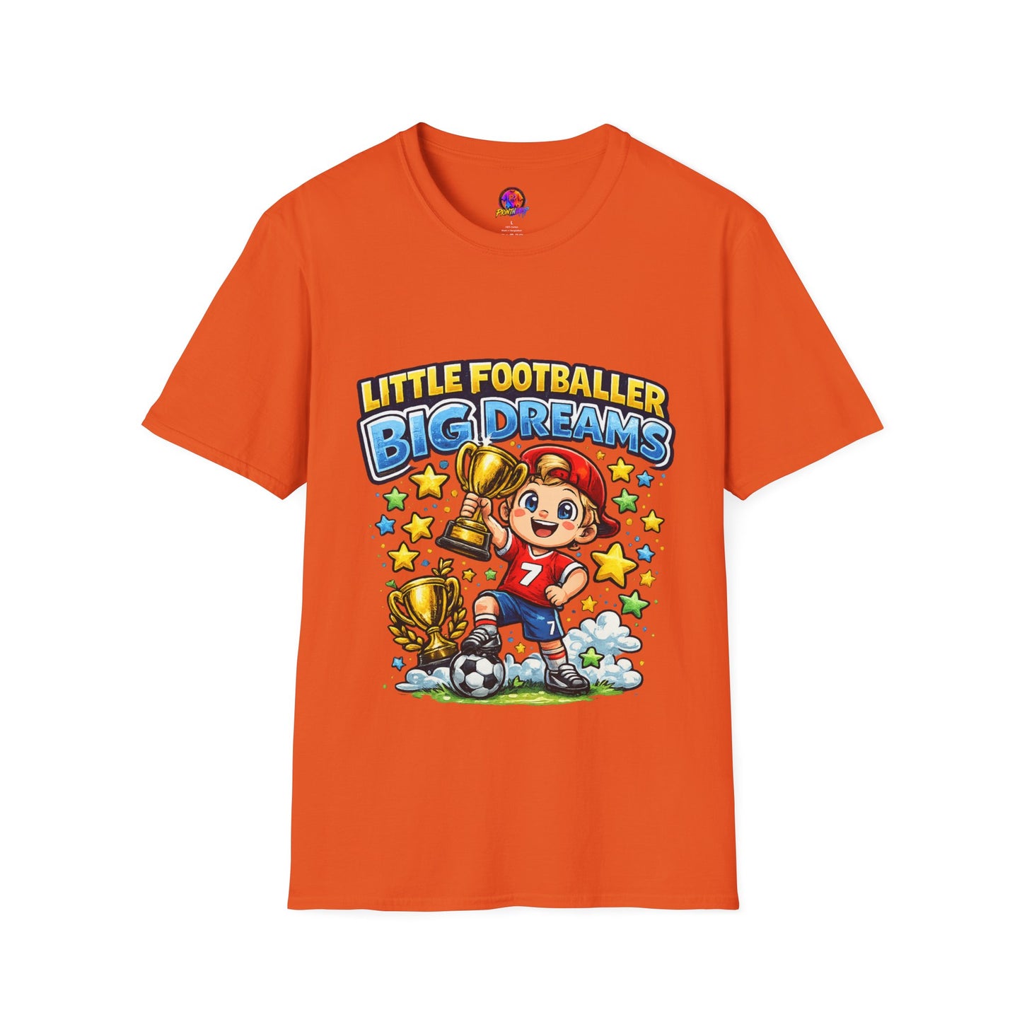 Kids Football T‑Shirt — "Little Footballer Big Dreams" Graphic Tee