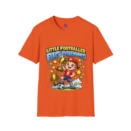 Kids Football T‑Shirt — "Little Footballer Big Dreams" Graphic Tee