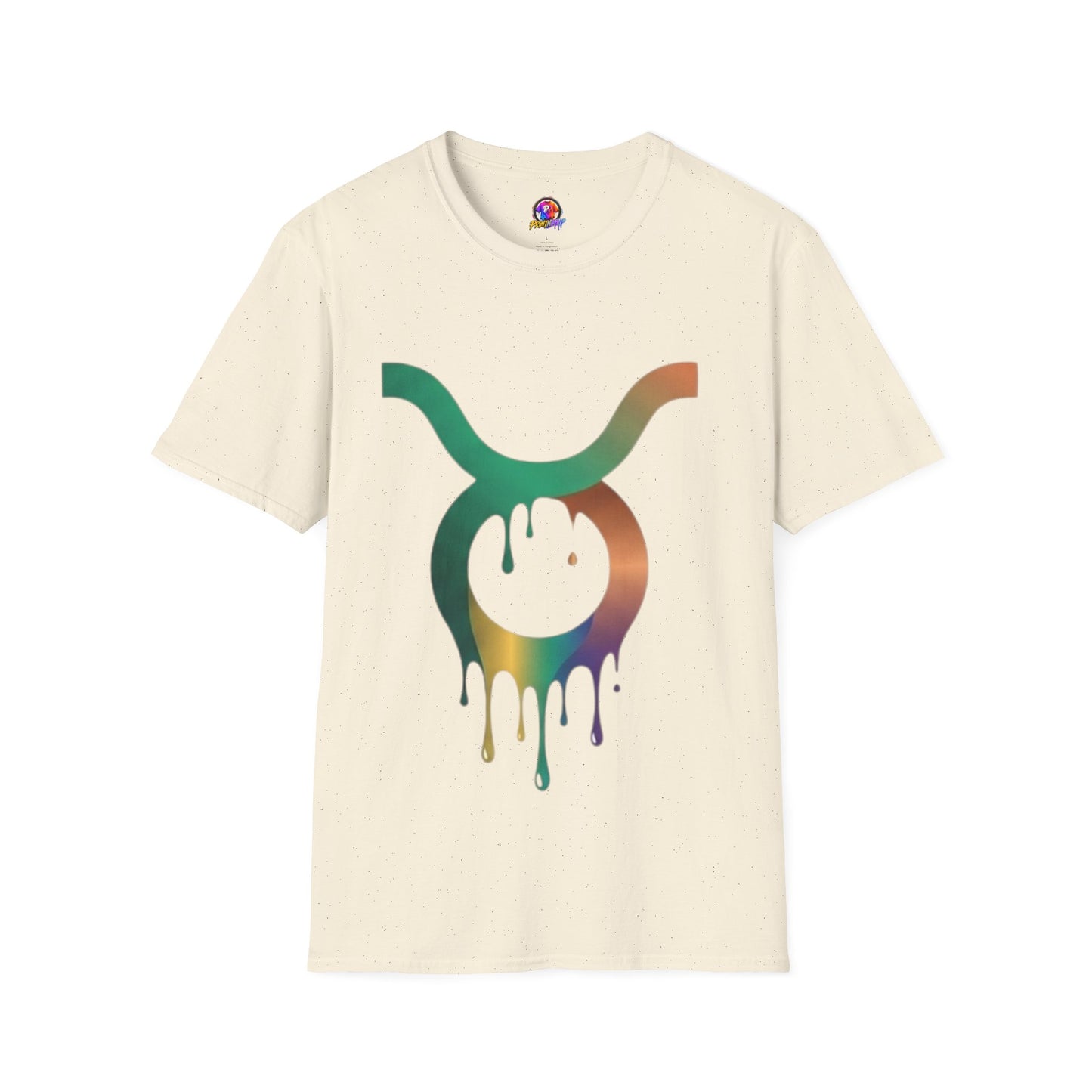 Taurus Drip Graphic Tee — Rainbow Zodiac Bull Shirt