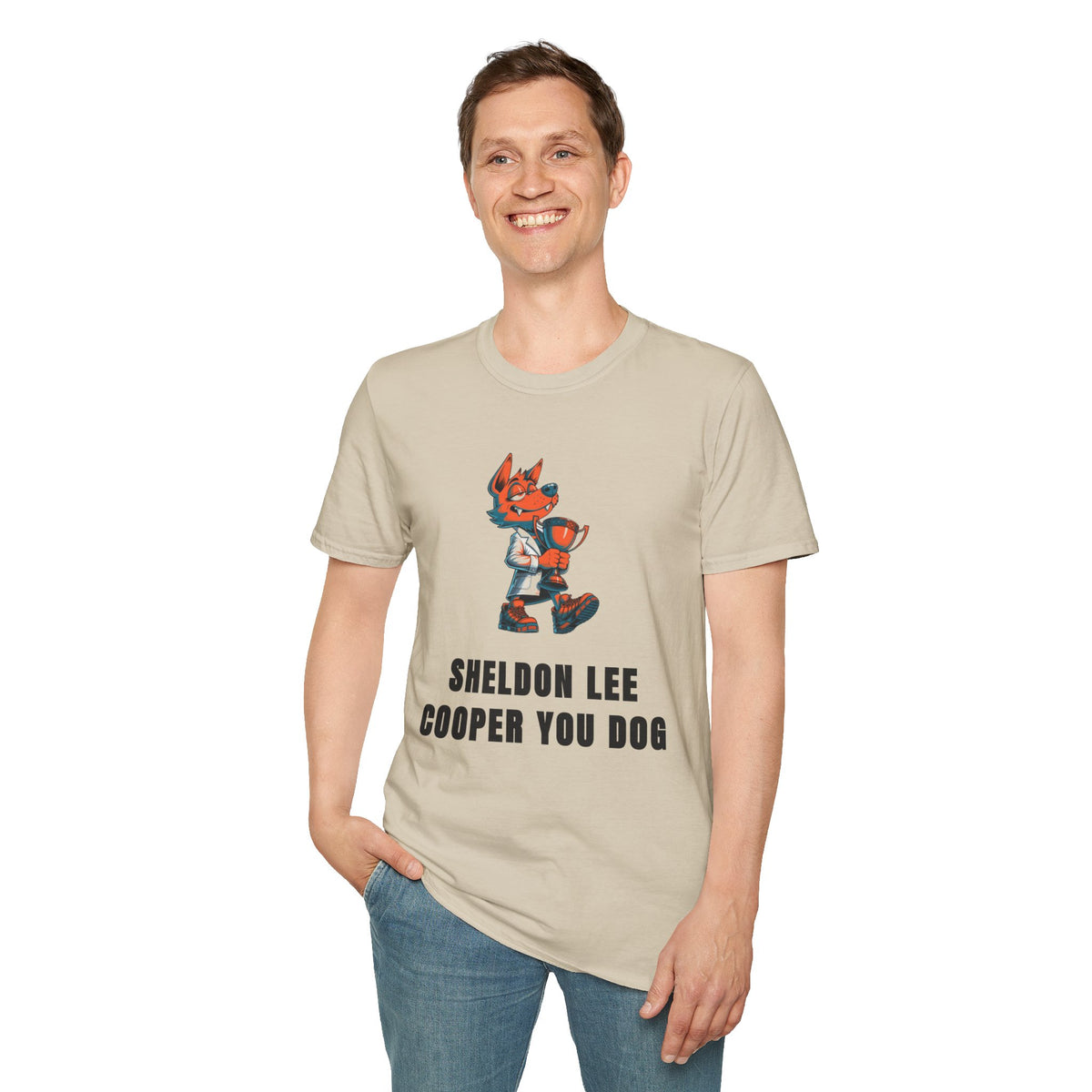 Cute Red Fox Graphic T-Shirt — "Sheldon Lee Cooper You Dog" - Trending Now - September 2026