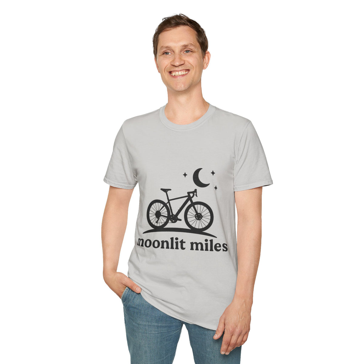 "Moonlit Miles" Celestial Cycling Tee | Night Rider Bike Graphic T-Shirt - Trending Now - September 2026