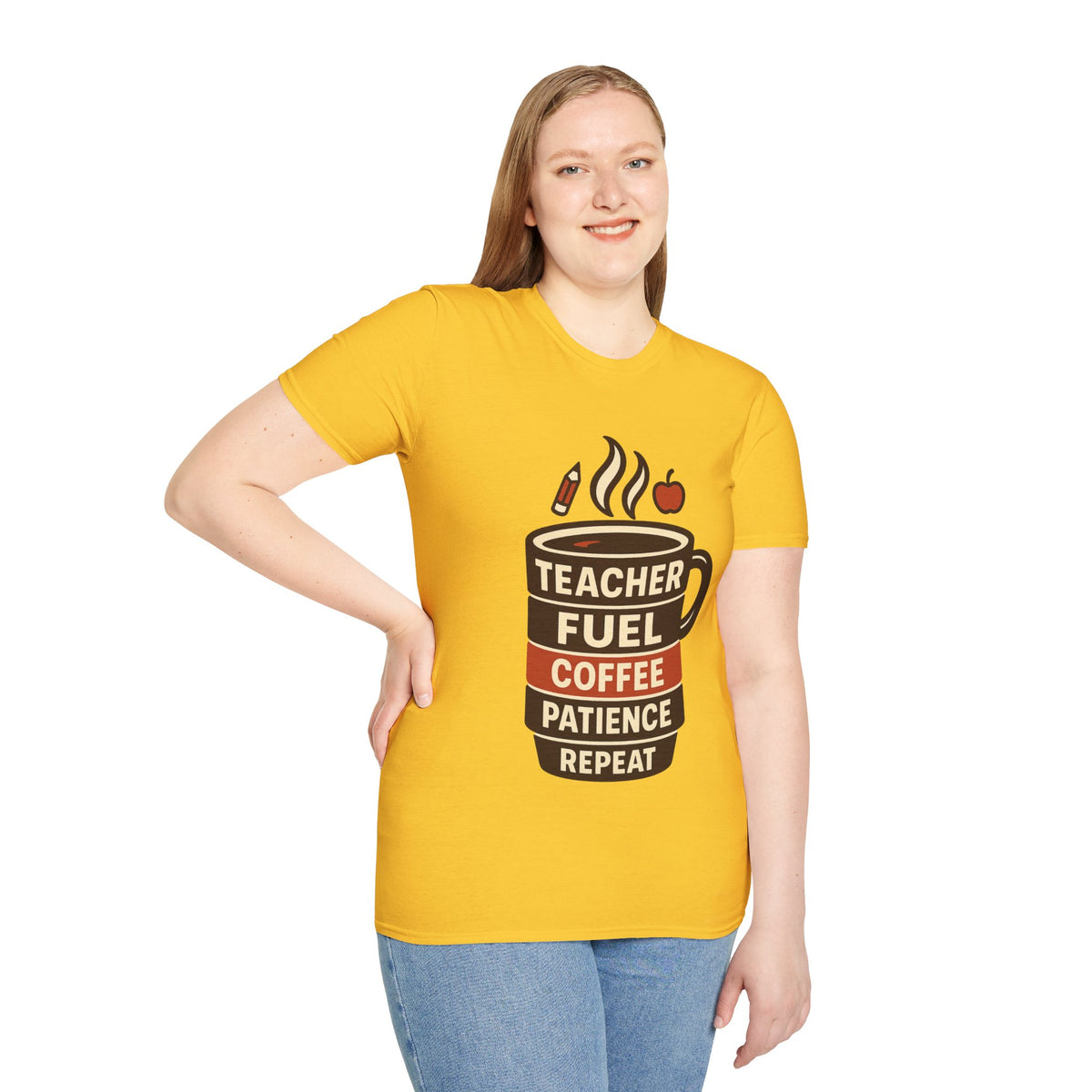 Teacher Fuel Coffee T-Shirt — 'Teacher Fuel: Coffee, Patience, Repeat' Shirt - Trending Now - August 2026