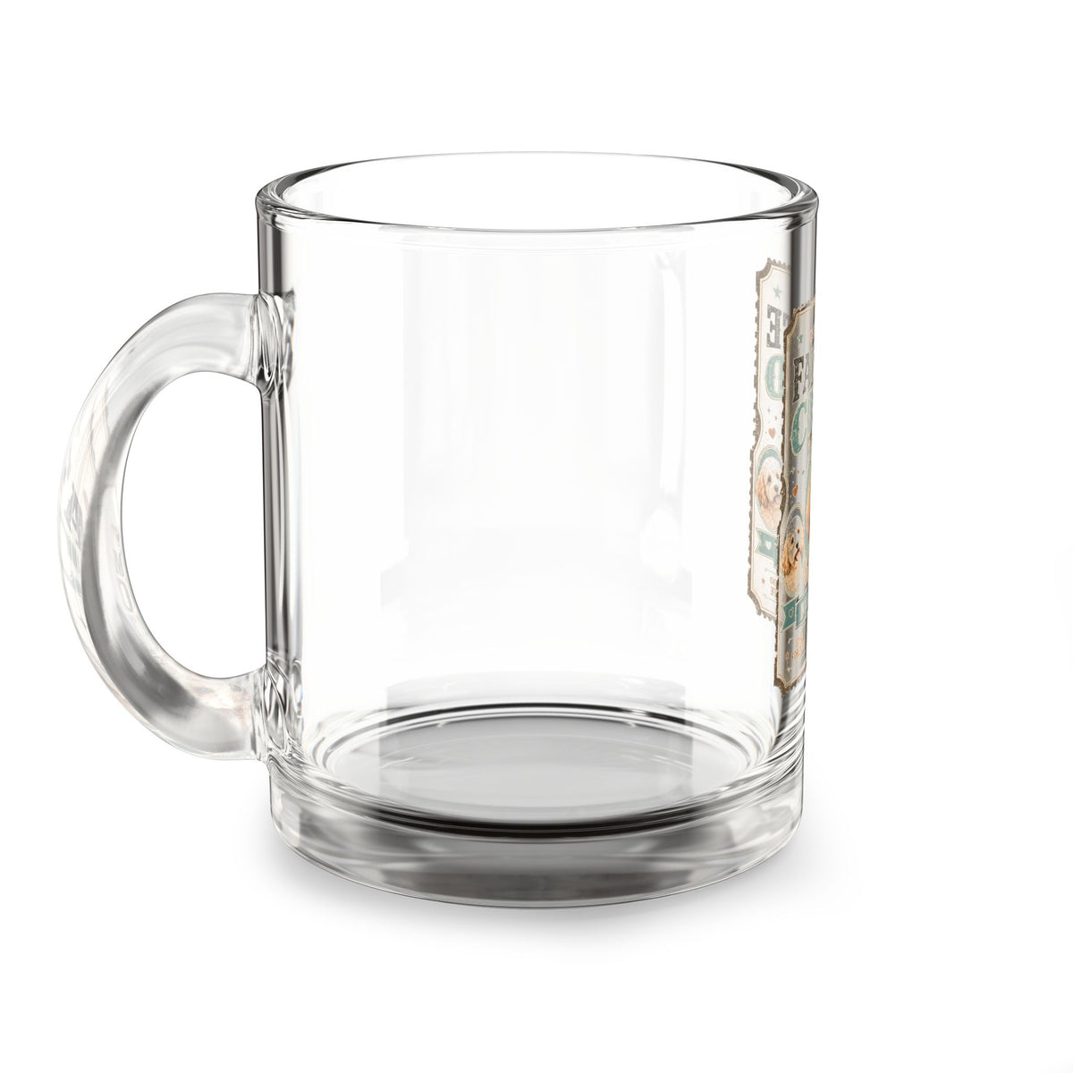 Glass Mug — "My Favorite Child" Dog Mom Club Coffee Cup (10oz)