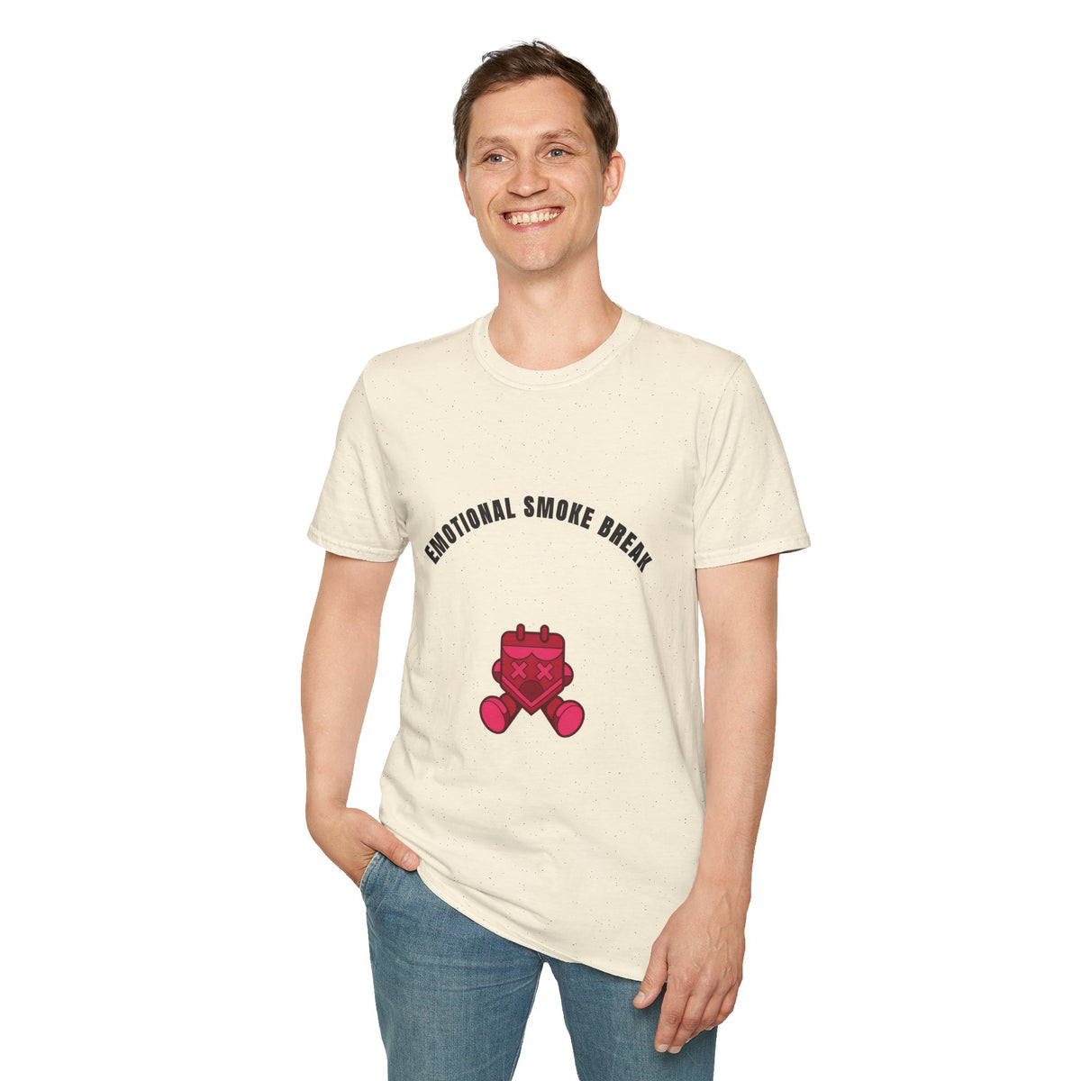 Emotional Smoke Break T-Shirt — Funny Self-Care Graphic Tee with Heart Character - Trending Now - September 2026