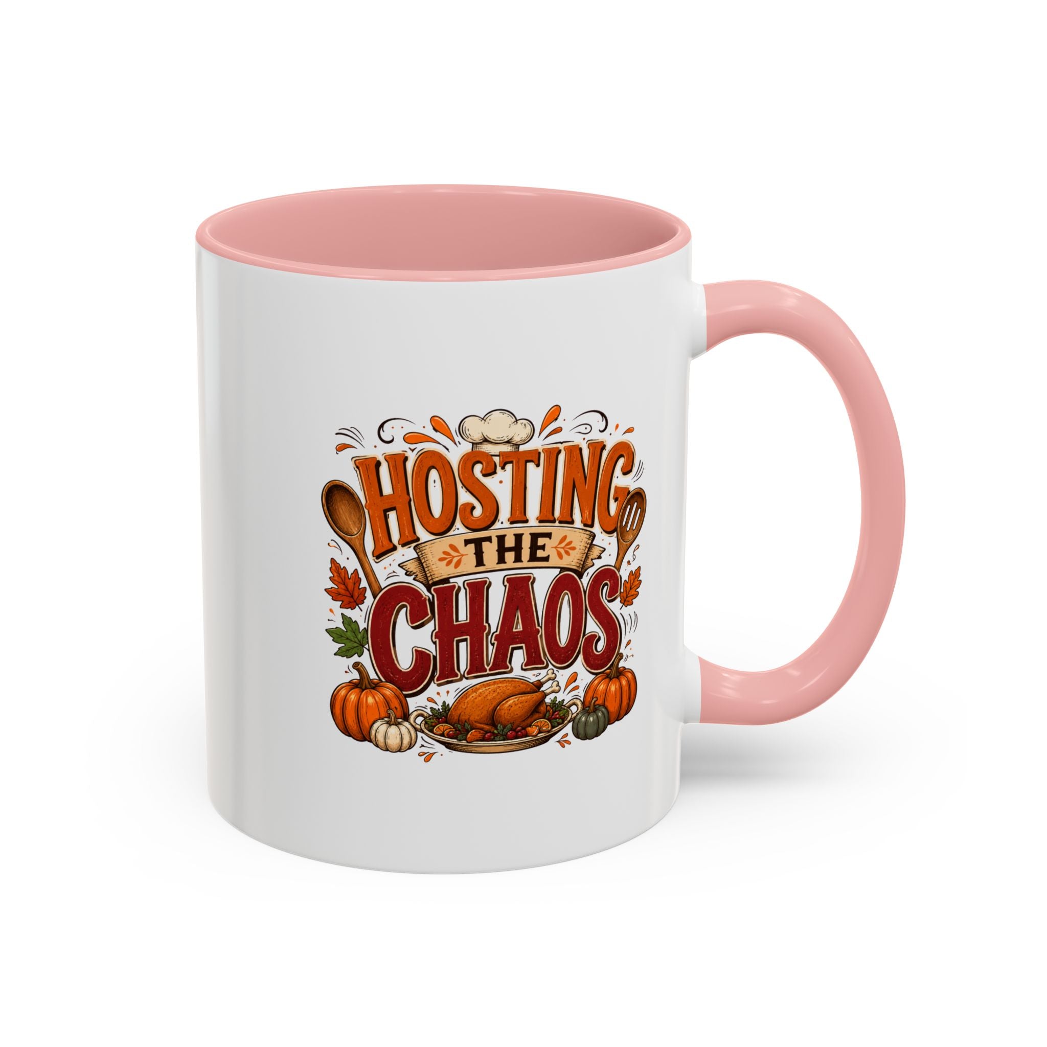 Thanksgiving Mug Hosting the Chaos Accent Coffee Mug — Thanksgiving Pumpkin Fall Kitchen Gift