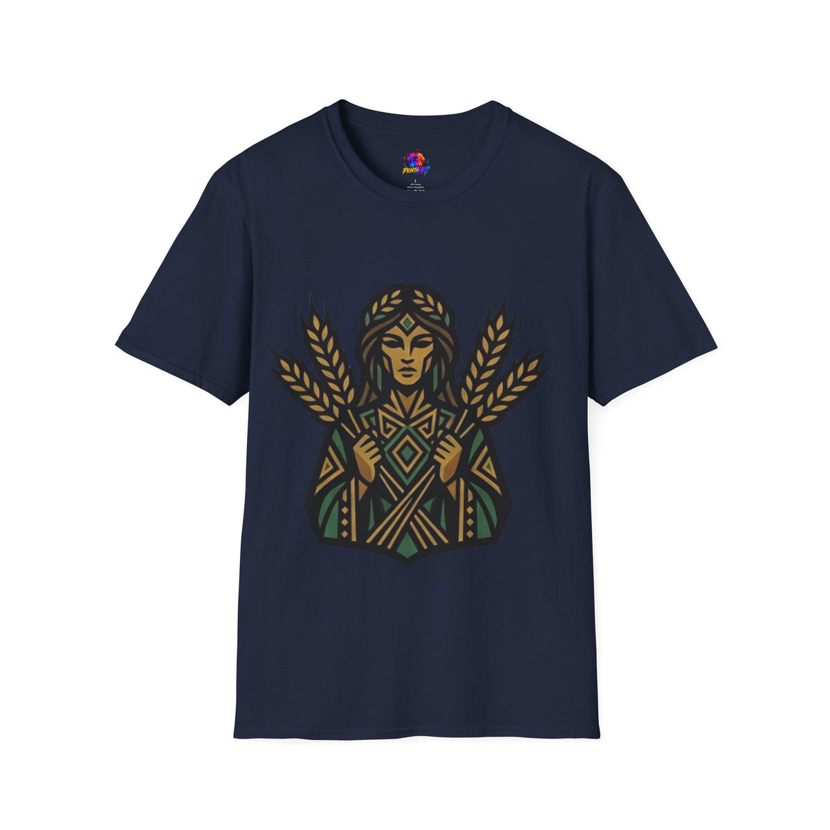 Harvest Goddess T-Shirt — Wheat Spirit Floral Pagan Shirt