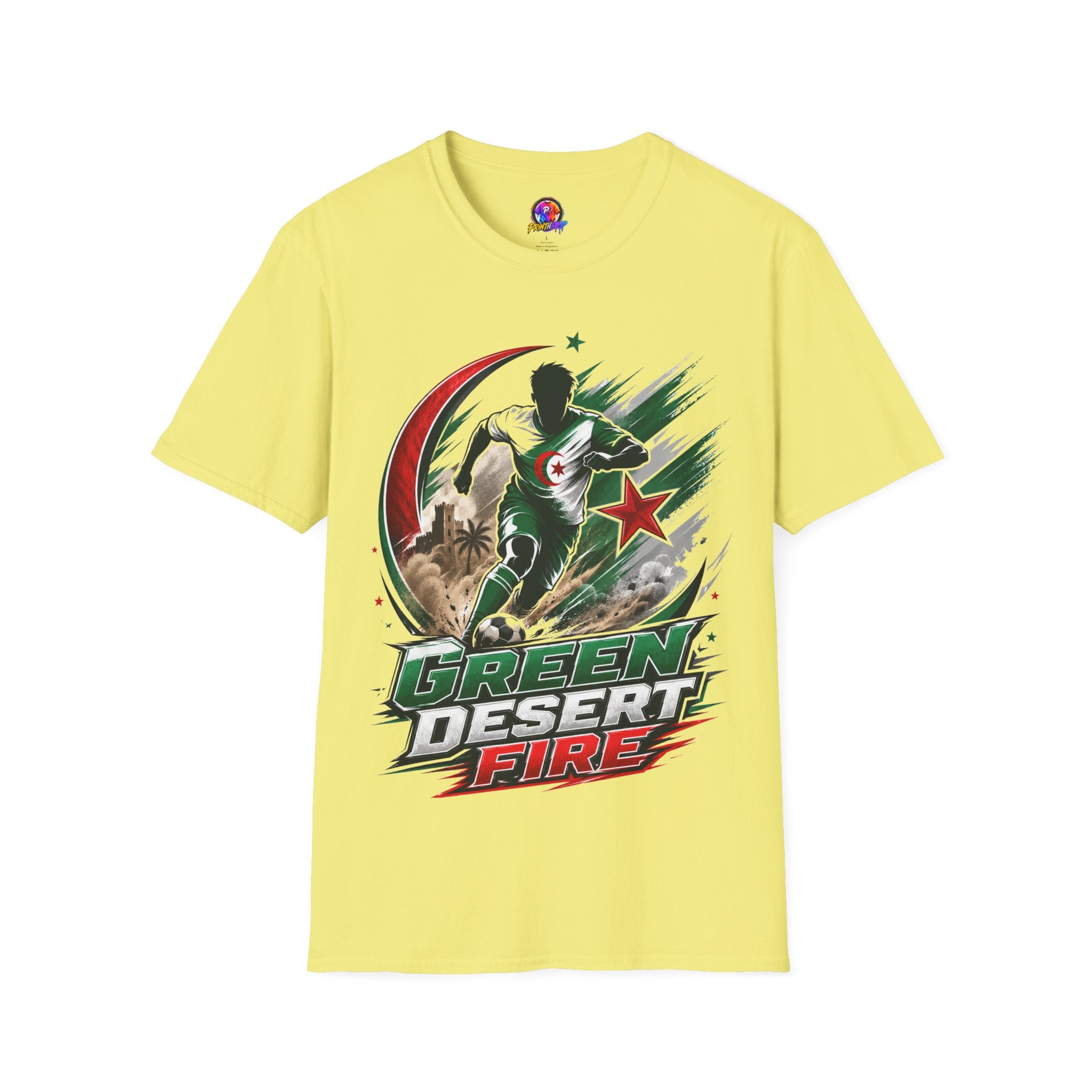 Algeria Football Fan Tee — "Green Desert Fire" Soccer Shirt